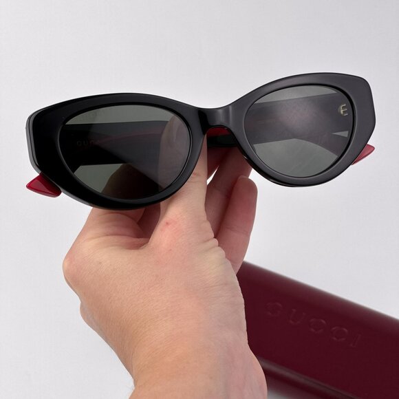Gucci Women’s Sunglasses – Black Cat Eye | GG1862S 001 | NEW & AUTHENTIC - Picture 1 of 11